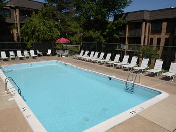 Private swimming pool  at Charlesgate Apartments, Towson, Maryland
